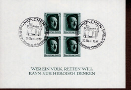 Deutsches Reich Block 8 A. Hitler Gestempelt Used - Blocks & Sheetlets