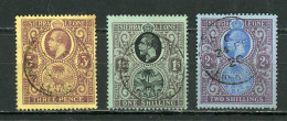 SIERRA LEONE (GB) - SOUVERAIN  - N° Yvert 100+101+102 Obli - Sierra Leone (...-1960)
