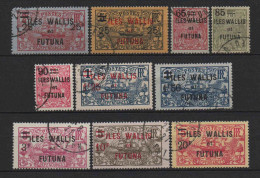 Wallis Et Futuna  - 1924 - Tb De NCE Surch  - N° 30 à 39  - Oblit - Used - Oblitérés