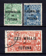 Wallis Et Futuna  - 1927 - Tb De NCE Surch  - N° 40 à 42  - Oblit - Used - Oblitérés