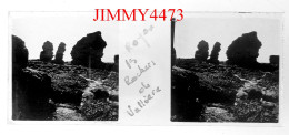 Royan - Les Rochers De Vallière - Plaque De Verre En Stéréo - Taille 44 X 107 Mlls - Glass Slides