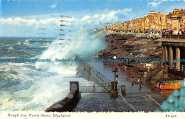 R156463 Rough Sea North Shore. Blackpool. Valentine. 1967 - Mundo