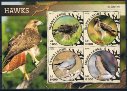 Bloc Sheet Oiseaux Rapaces Aigles Birds Of Prey  Eagles Raptors   Neuf  MNH **   Sierra Leone 2016 - Aigles & Rapaces Diurnes