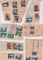 CROATIA WW II, Nice Lot Stamps Used On Parcel Card Piece - Croatie