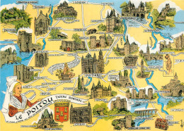 CARTE GEOGRAPHIQUE LE POITOU  - Landkaarten