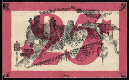 Notgeld Brockau 1920, 25 Pfennig, Eisenbahn Als Schatten  - [11] Local Banknote Issues