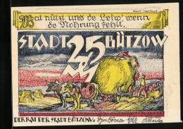 Notgeld Bützow, 25 Pfennig, Mann Erntet Äpfel  - [11] Local Banknote Issues