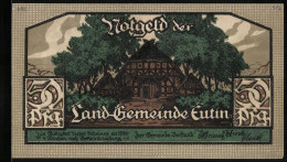Notgeld Eutin, 50 Pfennig, Ortspartie Mit Fachwerkhaus  - [11] Local Banknote Issues