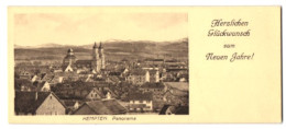 Mini-AK Kempten / Allgäu, Die Stadt Im Bergpanorama, Neujahrskarte  - Other & Unclassified