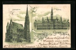 AK Wien, Stefanskirche, Rathaus  - Sonstige & Ohne Zuordnung