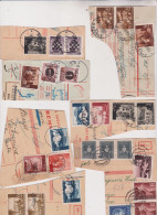 CROATIA WW II, Nice Lot Stamps Used On Parcel Card Piece - Croatia