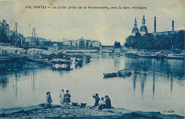 44 - Nantes - La Loire, Prise De La Poissonnerie, Vers La Gare D'Orléans - Animée - Correspondance - Voyagée En 1923 - C - Nantes