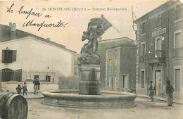 34 - Montblanc - Fontaine Monumentale - Animée - Etat Coin Supérieur Droit Abimé - CPA - Voir Scans Recto-Verso - Autres & Non Classés