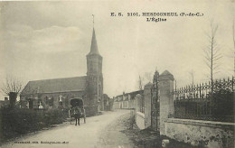 62 - Hesdigneul - L'Eglise - Cheval Attelé - Animé - Ecrite En 1919 - Voir Scan Recto-Verso - Otros & Sin Clasificación