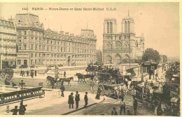 Reproduction CPA - 75 Paris - Notre-Dame Et Quai Saint-Michel - C'était La France - CPM Format CPA - Carte Neuve - Voir  - Notre Dame De Paris