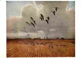 Art - Peinture - Peter Scott - Living Artist - Pinkfeet Coming Into Stubble - CPM - Carte Neuve - Voir Scans Recto-Verso - Schilderijen