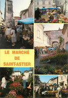 Marchés - Saint Astier - Jour De Marché - Multivues - Fleurs - CPM - Voir Scans Recto-Verso - Marktplaatsen