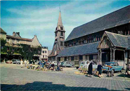 Automobiles - Honfleur - Place Et Eglise Sainte Catherine - CPM - Voir Scans Recto-Verso - Voitures De Tourisme