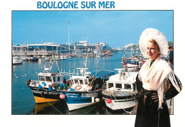 62 - Boulogne Sur Mer - Le Port De Pêche - Bateaux - Matelote Boulonnaise - Folklore - CPM - Carte Neuve - Voir Scans Re - Boulogne Sur Mer