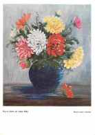 Art - Peinture - Fleurs Dans Un Vase Bleu - D'après Un Original Peint Sans Mains De Daisy - CPM - Voir Scans Recto-Verso - Paintings