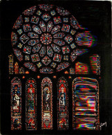 28 - Chartres - Intérieur De La Cathédrale Notre Dame - Vitraux Religieux - La Rose Nord - CPM - Voir Scans Recto-Verso - Chartres