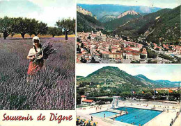 04 - Digne Les Bains - Multivues - Champs De Lavande - Piscine - CPM - Voir Scans Recto-Verso - Digne