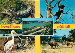 Animaux - Réserve Africaine De Sigean - Pélicans - Crocodile - Singe - Lions - Multivues - CPM - Voir Scans Recto-Verso - Otros & Sin Clasificación