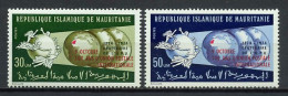 Mauritania 1974 UPU Centenary, Set Of 2 With Red Overprint MNH - U.P.U.