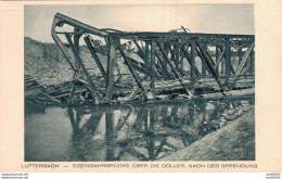 68 LUTTERBACH EISENBAHNBRUCKE UBER DIE DOLLER NACH DER SPRENGUNG - Other & Unclassified