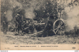 BATTERIE BELGE EN ACTION - Guerra 1914-18