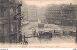 75 INONDATIONS DE PARIS JANVIER 1910 PLACE DE ROME - Paris Flood, 1910