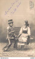 DEUX ENFANTS LUI EN OFFICIER ELLE EN COSTUME TRADITIONNEL RUSSE N°3 ASSAUT - Colecciones, Lotes & Series