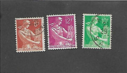 FRANCE 1957-  N°YT 1115-1115a-1116 - Oblitérés