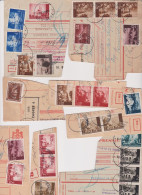CROATIA WW II, Nice Lot Stamps Used On Parcel Card Piece - Croazia