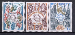 Monaco 1974 UPU Centenary Set Of 3 MNH - U.P.U.