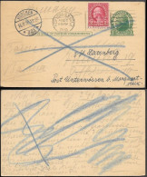 USA New York Uprated 1c Postal Stationery Card To Germany 1930 - Cartas & Documentos