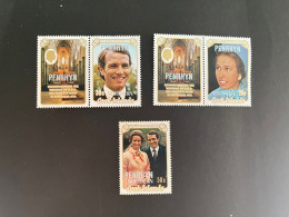 (stamps 29-5-2024) 5 Mint / Neuf - Cook Island - Penrhyn   (Princess Anne Wedding) - Königshäuser, Adel