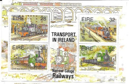 Ireland Train Sheet Mnh ** 1995 7 Euros - Blokken & Velletjes