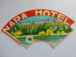 étiquette Hôtel Bagage --  Hotel Nara -- Nara Park Japan -- Japon   STEPétiq3 - Etiquettes D'hotels