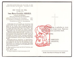 DP Irma Maria Behiels ° Sint-Pauwels Sint-Gillis-Waas 1897 † Sint-Niklaas 1956 X Gilles De Bisschop // Cap De Meester - Images Religieuses