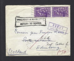 LETTRE FRANCE 1963 EUROPA POUR EDINBOURG ECOSSE POSTE RESTANTE - 1961-....