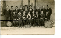 Carte Photo .CPA. ISERE. D38. BIOL Le Haut . Conscrits Conscrites Commune De Biol Classe 1934 . Instruments Musique - Otros & Sin Clasificación