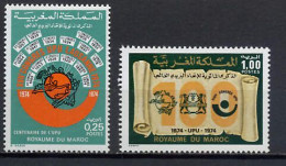 Morocco 1974 UPU Centenary Set Of 2 MNH - U.P.U.
