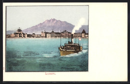 AK Luzern, Dampfer Auf Dem See  - Lucerna