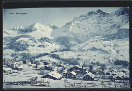 AK Adelboden, Verschneite Ortsansicht Mit Bergpanorama  - Adelboden