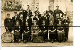 Carte Photo .CPA. ISERE. D38. BIOL Le Haut . Conscrits Conscrites Commune De Biol Classe 1924 . Instruments Musique - Autres & Non Classés