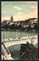 AK Basel, Blick Auf Neue Mittlere Rheinbrücke Und Münster  - Basel