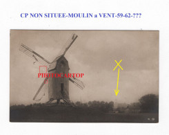 CP NON SITUEE-MOULIN A VENT-59-62-???-CARTE PHOTO Allemande-GUERRE 14-18-1 WK-France-FELDPOST - Windmills