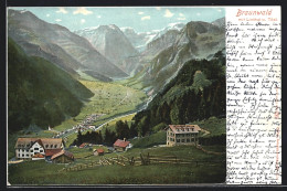 AK Braunwald, Panorama Mit Linthal Und Tödi  - Linthal