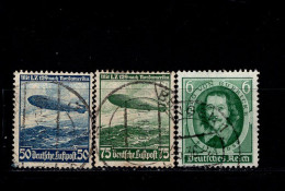 Deutsches Reich 606 - 608 Luftschiff Hindenburg / Otto Von Guericke Gestempelt Used (2) - Gebruikt